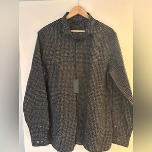 Men's John Varvatos Black and White Shirt